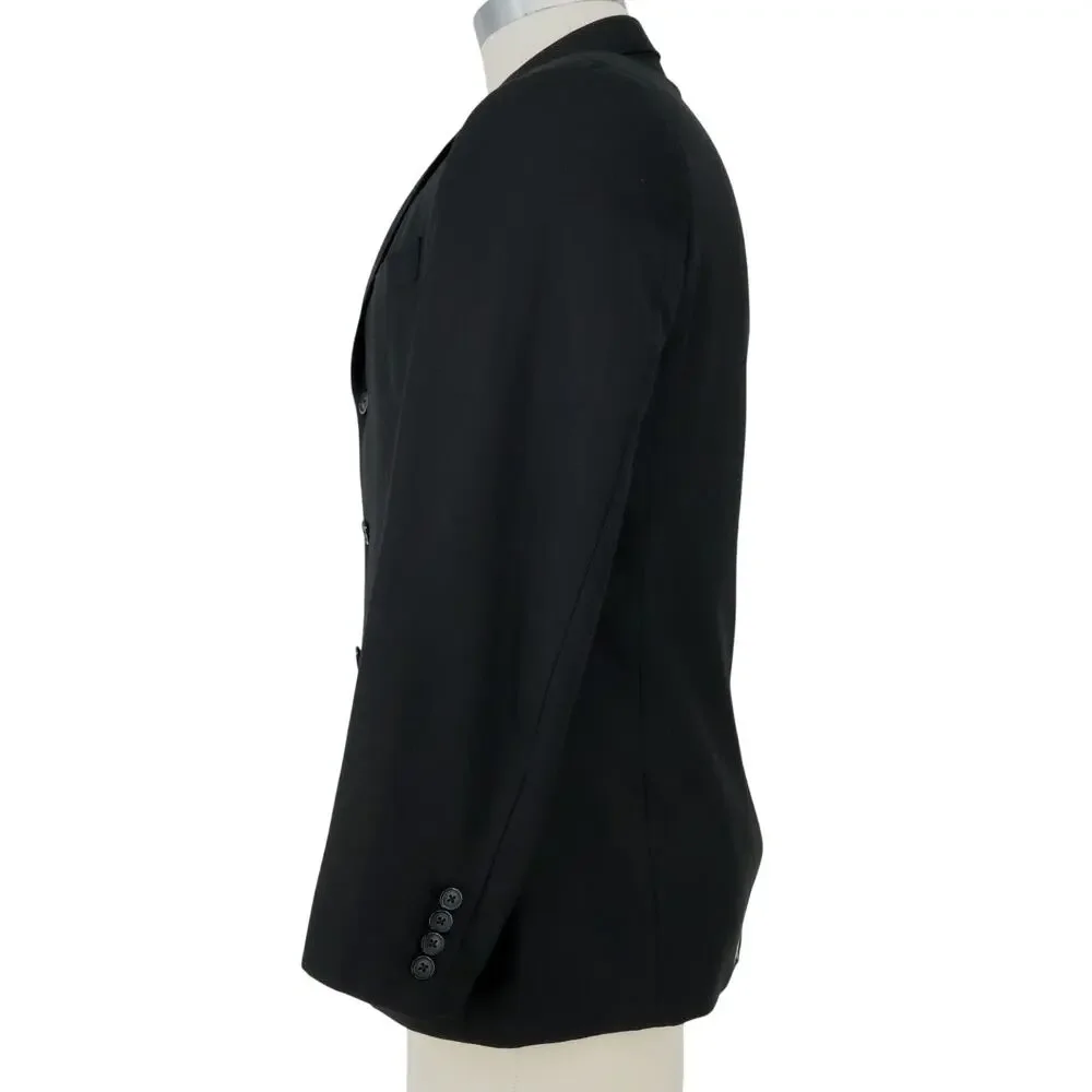 Perry Ellis Sport Coat Mens 40S Black 3 Button Lined Jacket Blazer Classic Fit
